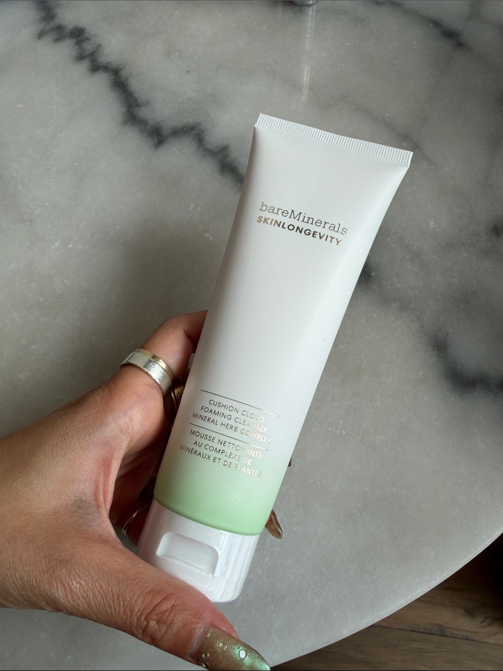 BareMinerals skinlongevity CUSHION CLOUD FOAMING CLEANSER mineral 120ml sealed *